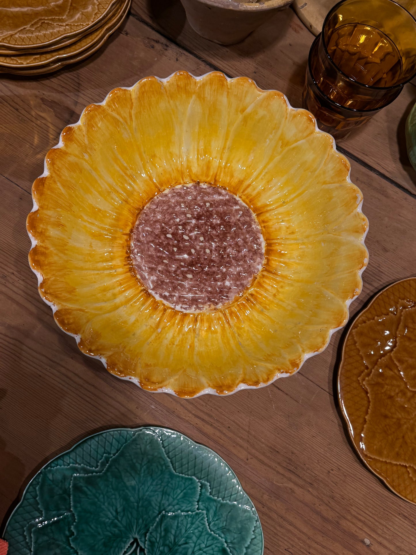 Ensaladera con forma de girasol