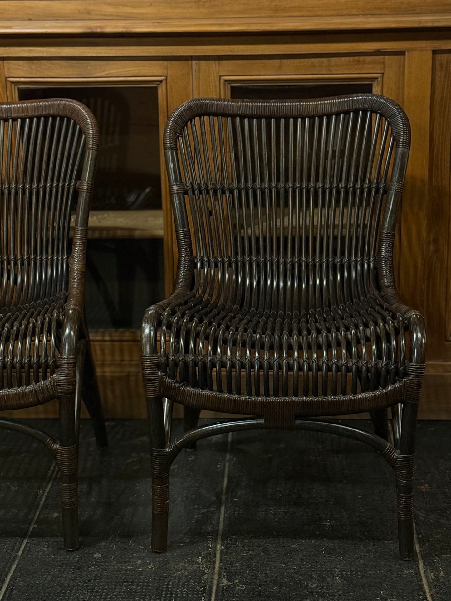 Sillas de ratán Yamakawa Contemporary Rattan (años 80-90)