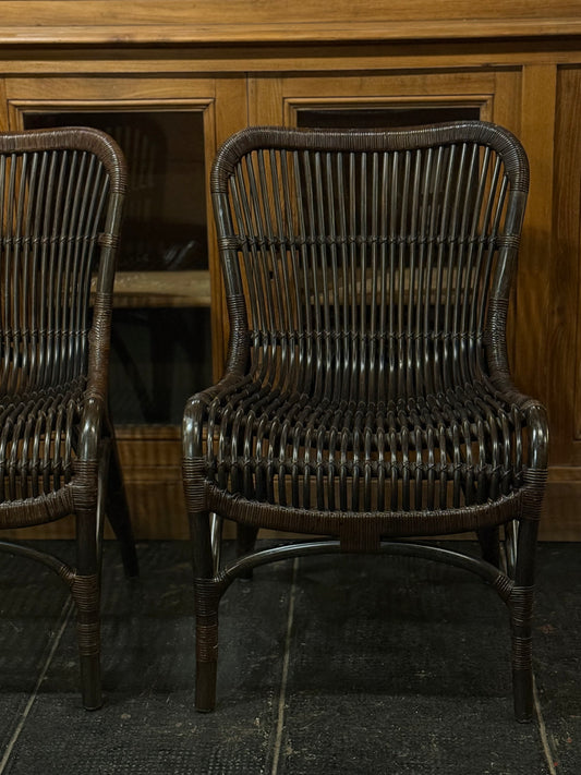 Sillas de ratán Yamakawa Contemporary Rattan (años 80-90)