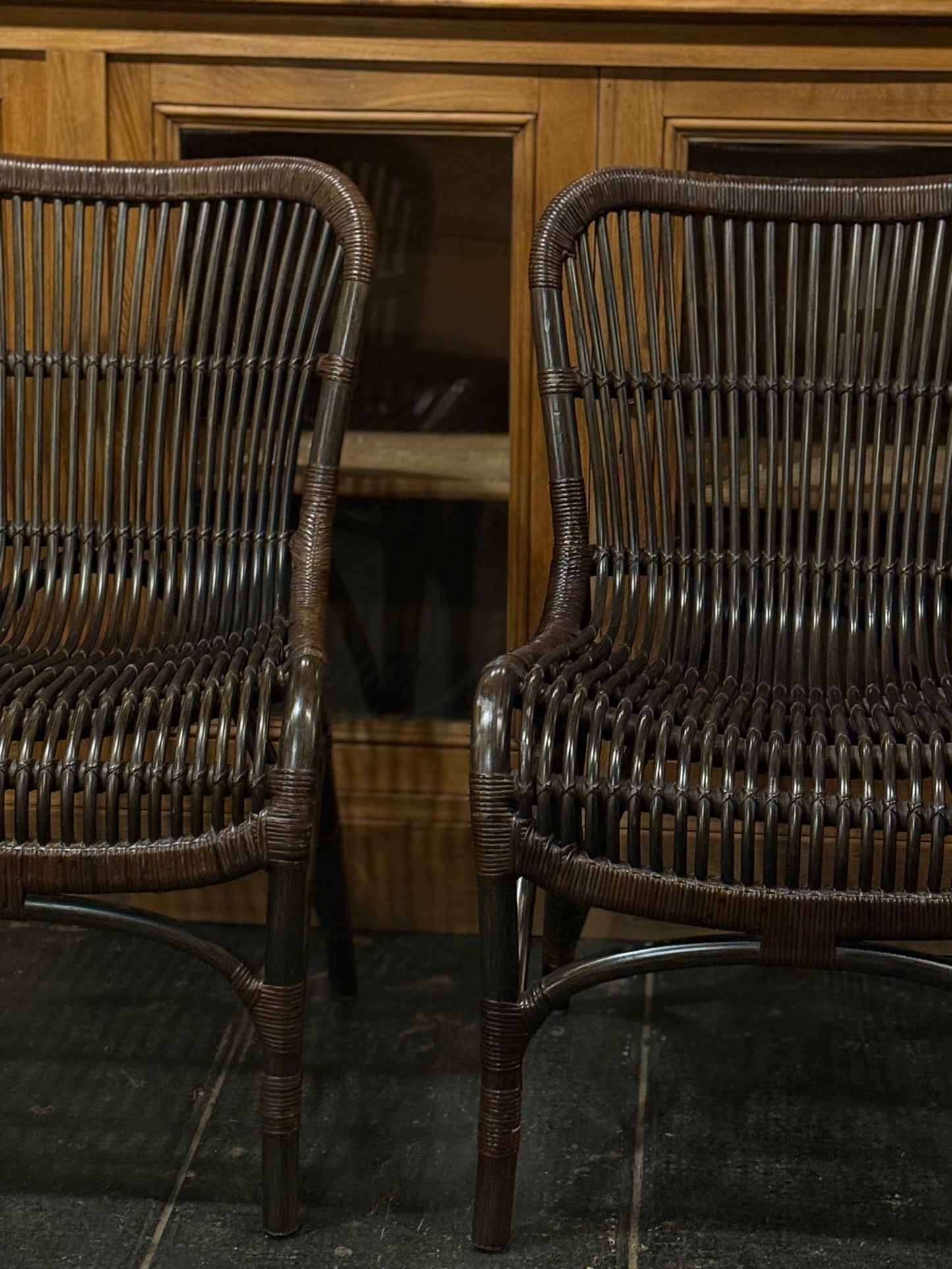 Sillas de ratán Yamakawa Contemporary Rattan (años 80-90)