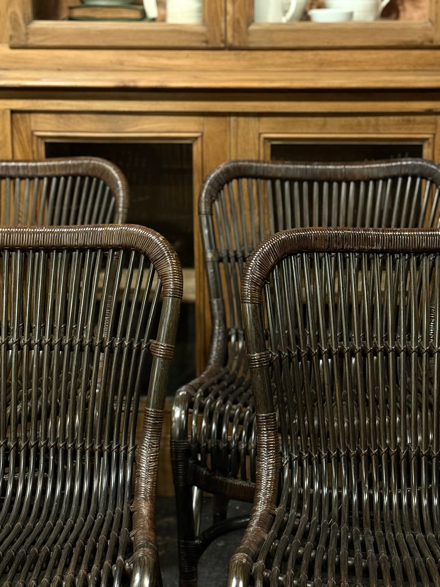 Sillas de ratán Yamakawa Contemporary Rattan (años 80-90)