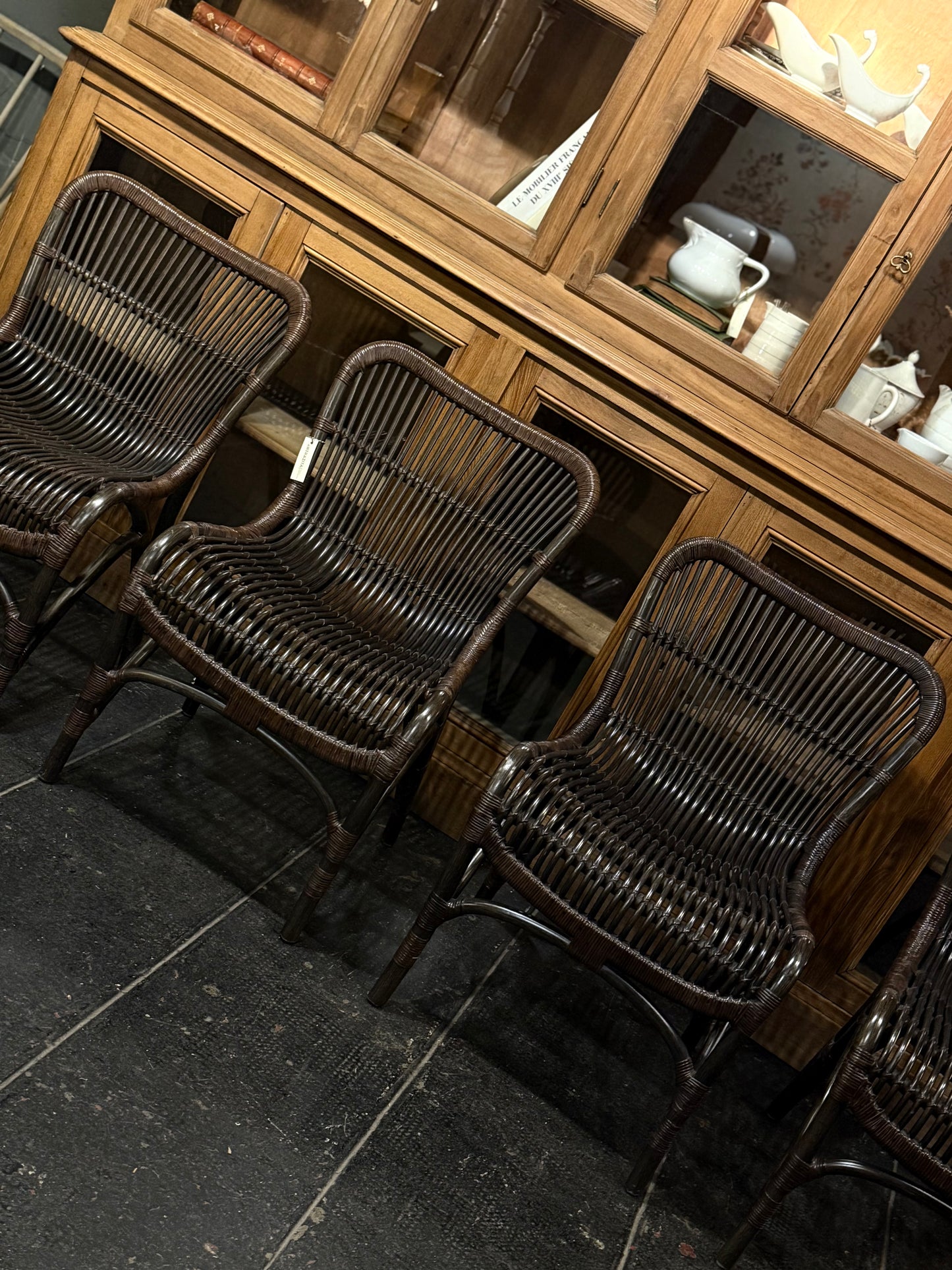 Sillas de ratán Yamakawa Contemporary Rattan (años 80-90)