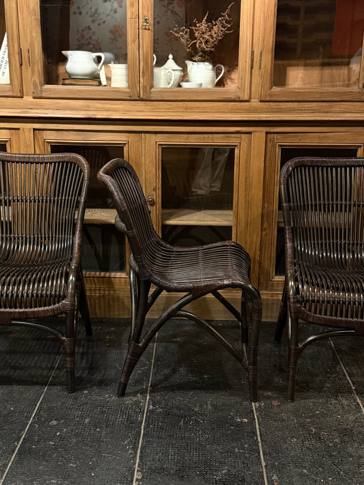 Sillas de ratán Yamakawa Contemporary Rattan (años 80-90)