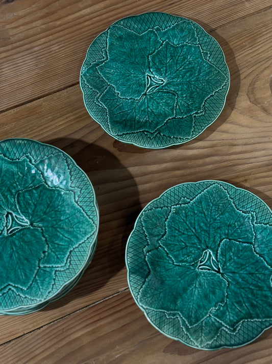 Platos hojas "Gien" Verde