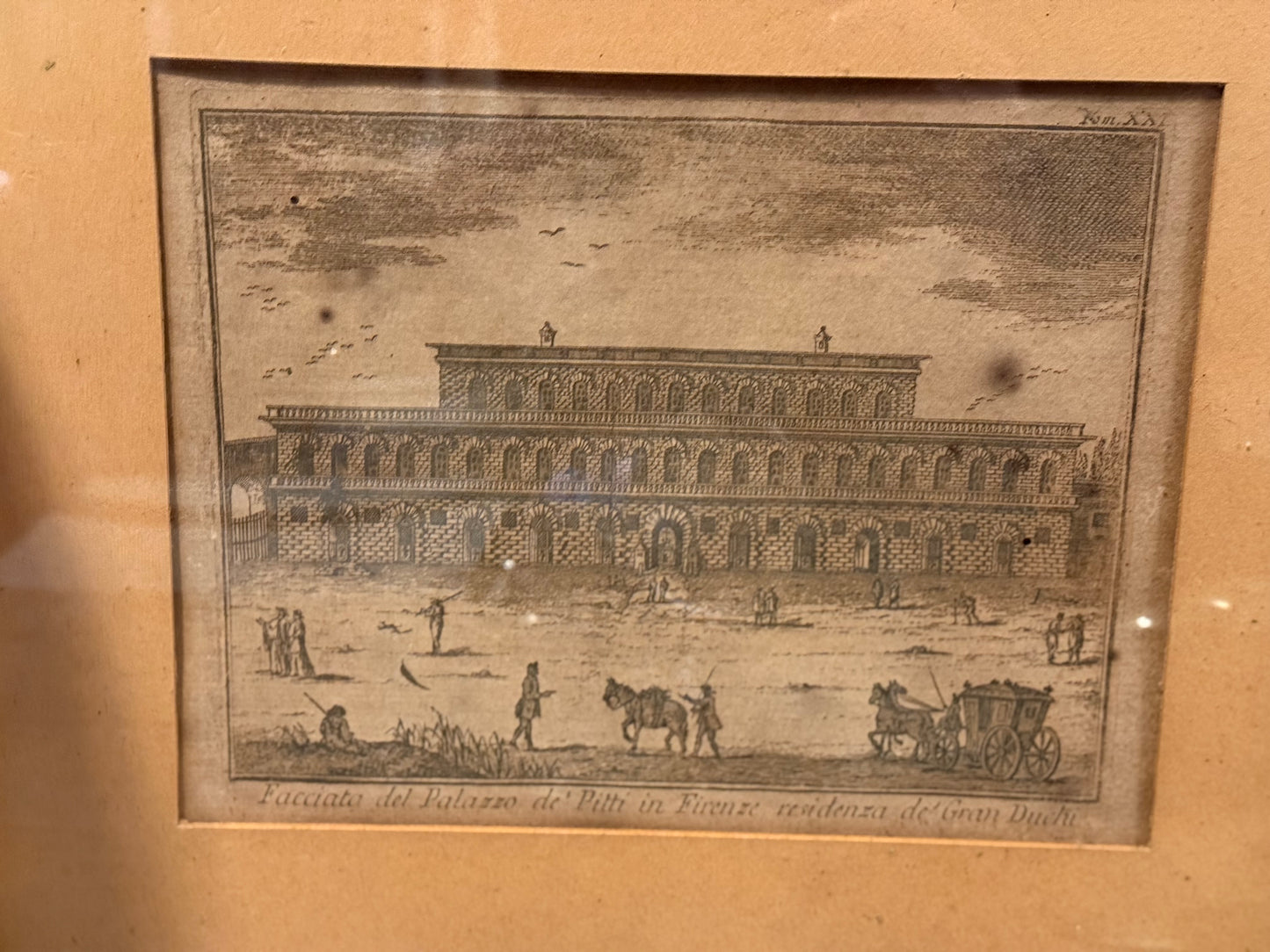 Grabado Italiano Pitti in Firenze