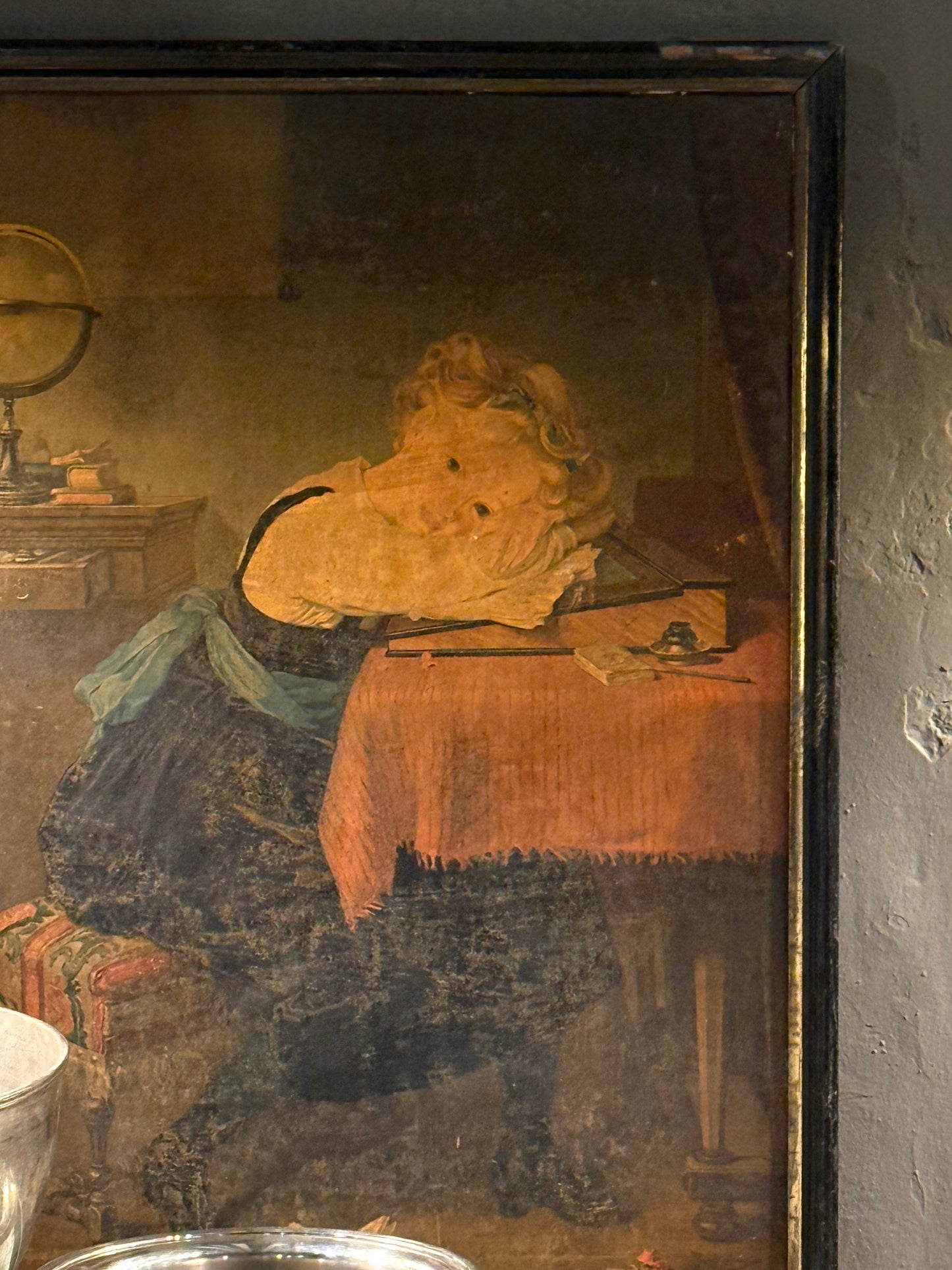 Cuadro ·  Niña en la mesa de estudio