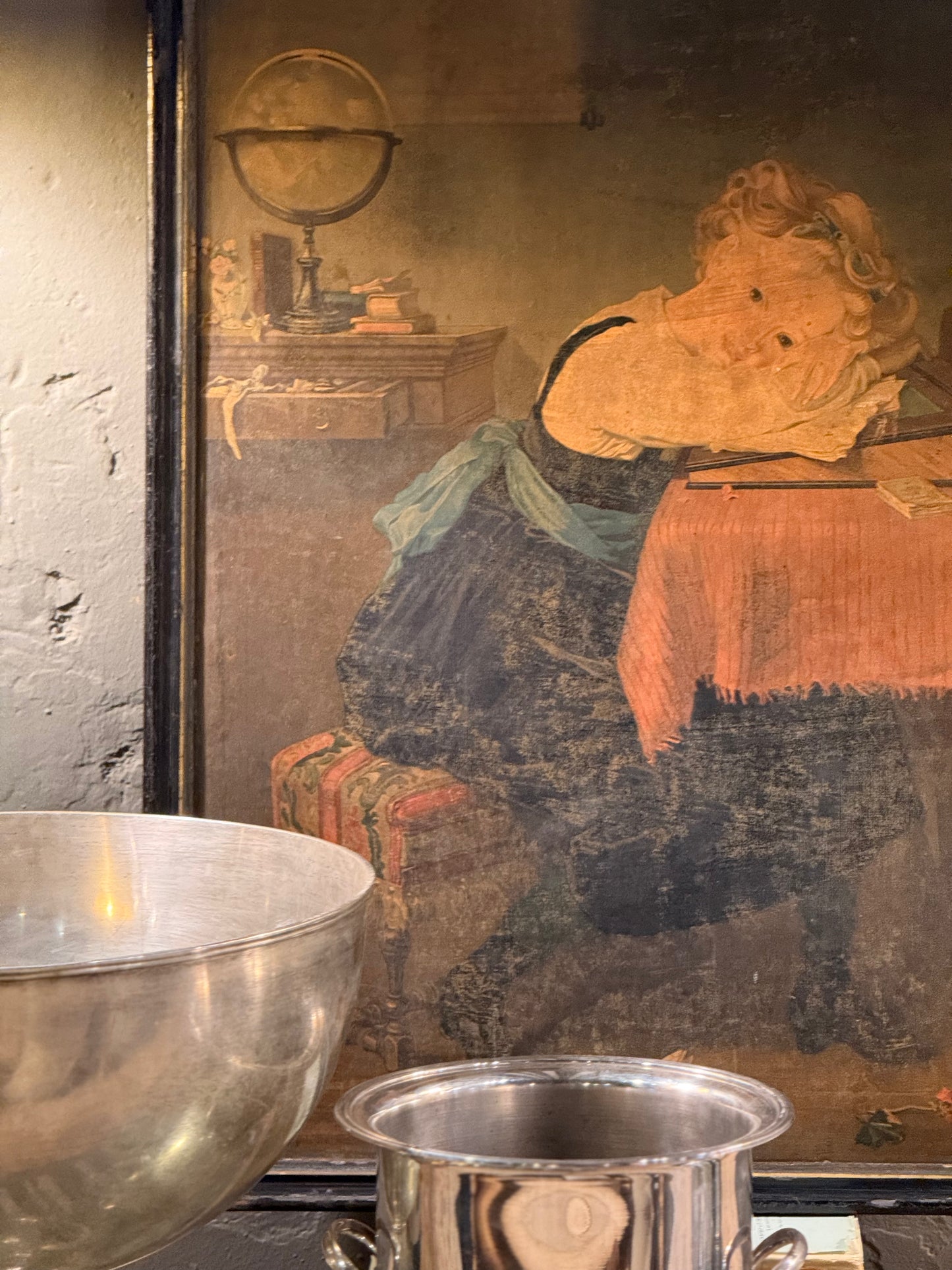 Cuadro ·  Niña en la mesa de estudio
