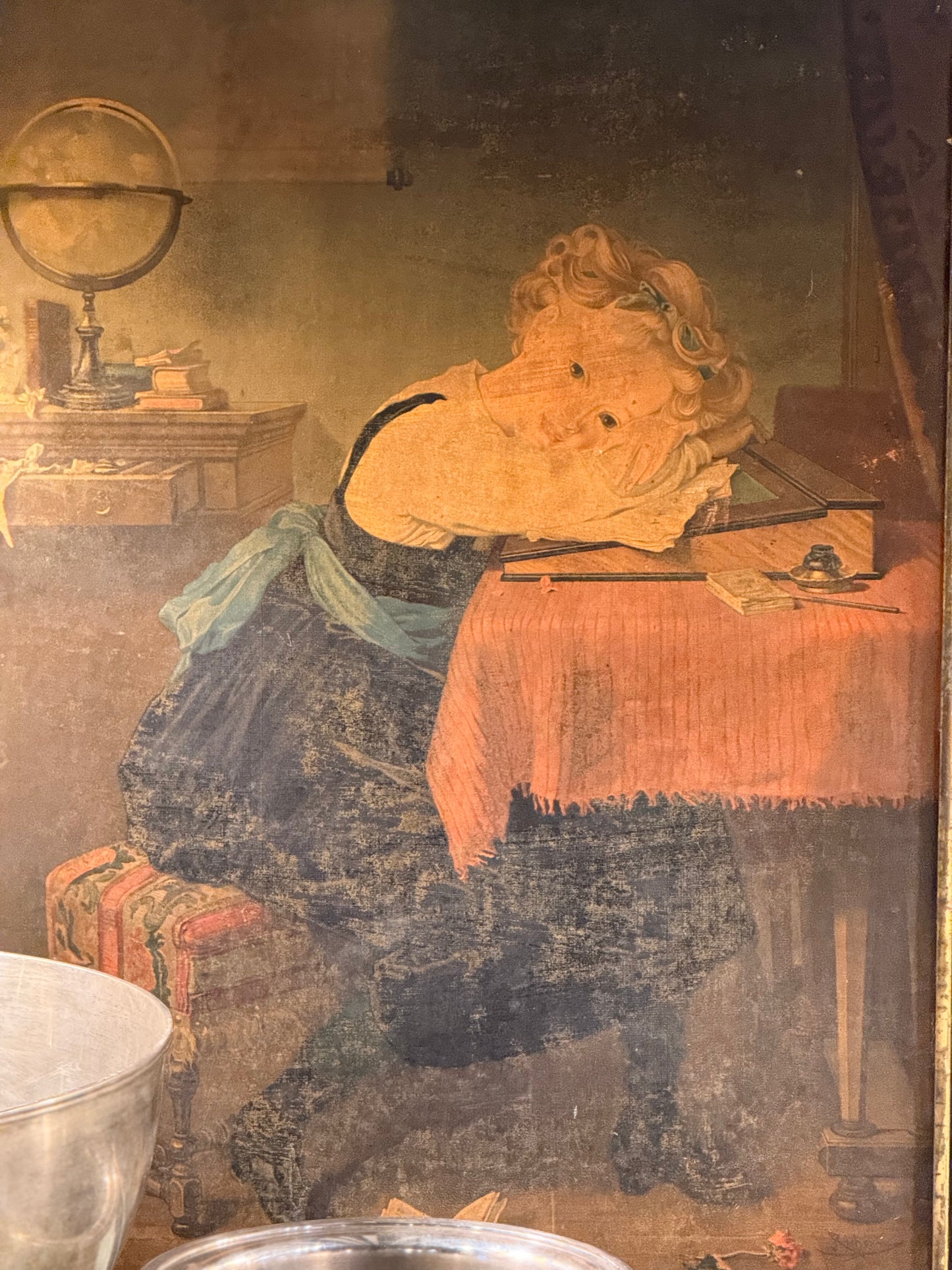 Cuadro ·  Niña en la mesa de estudio