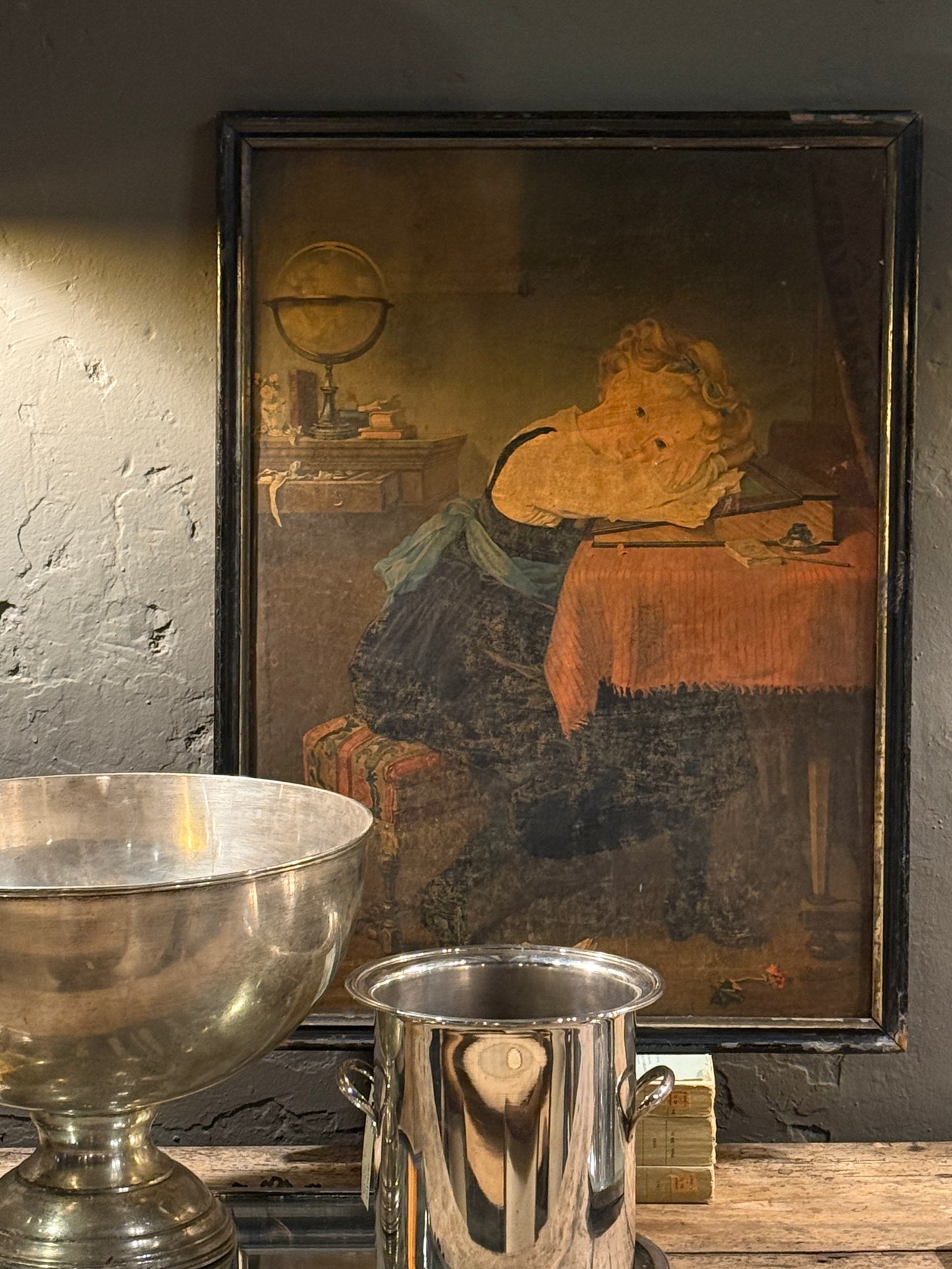 Cuadro ·  Niña en la mesa de estudio