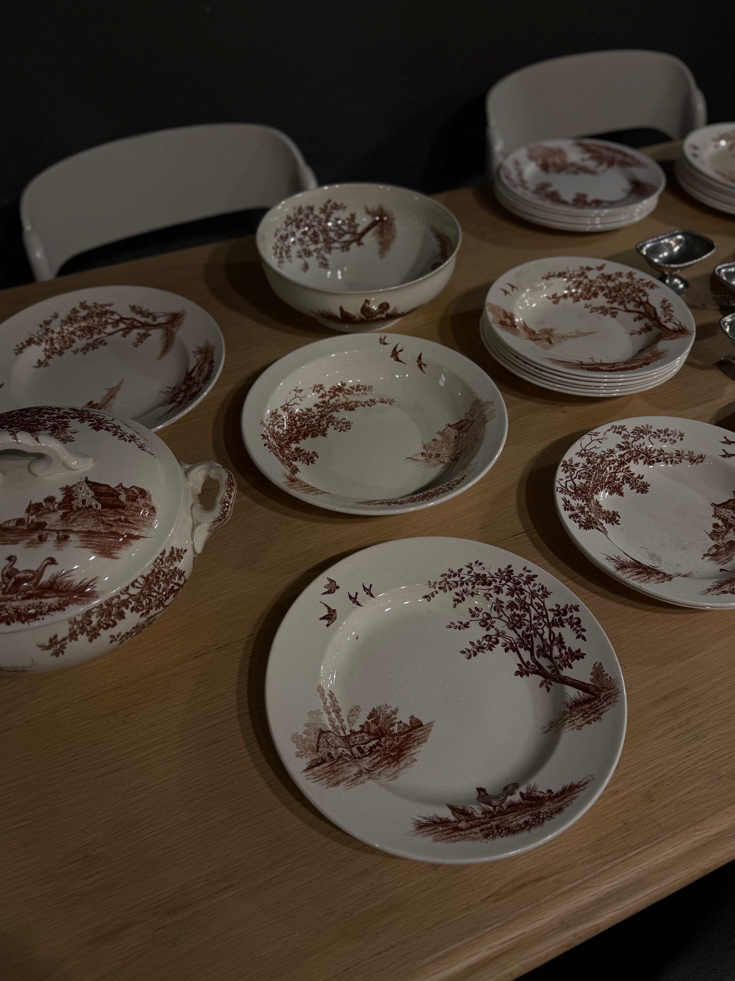 Vajilla Terre de Fer en tonos marrones