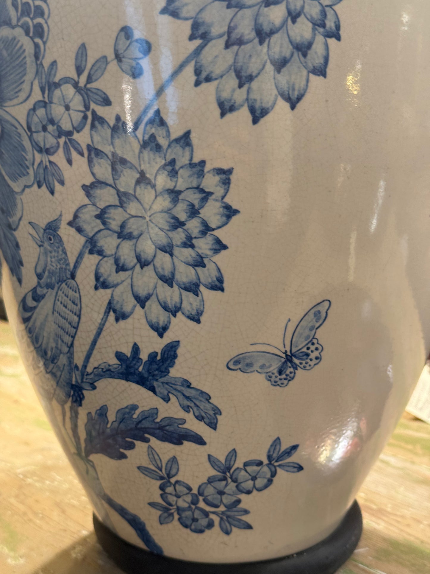 Pareja de lámparas de porcelana china "Blue & White" · Finales del siglo XIX
