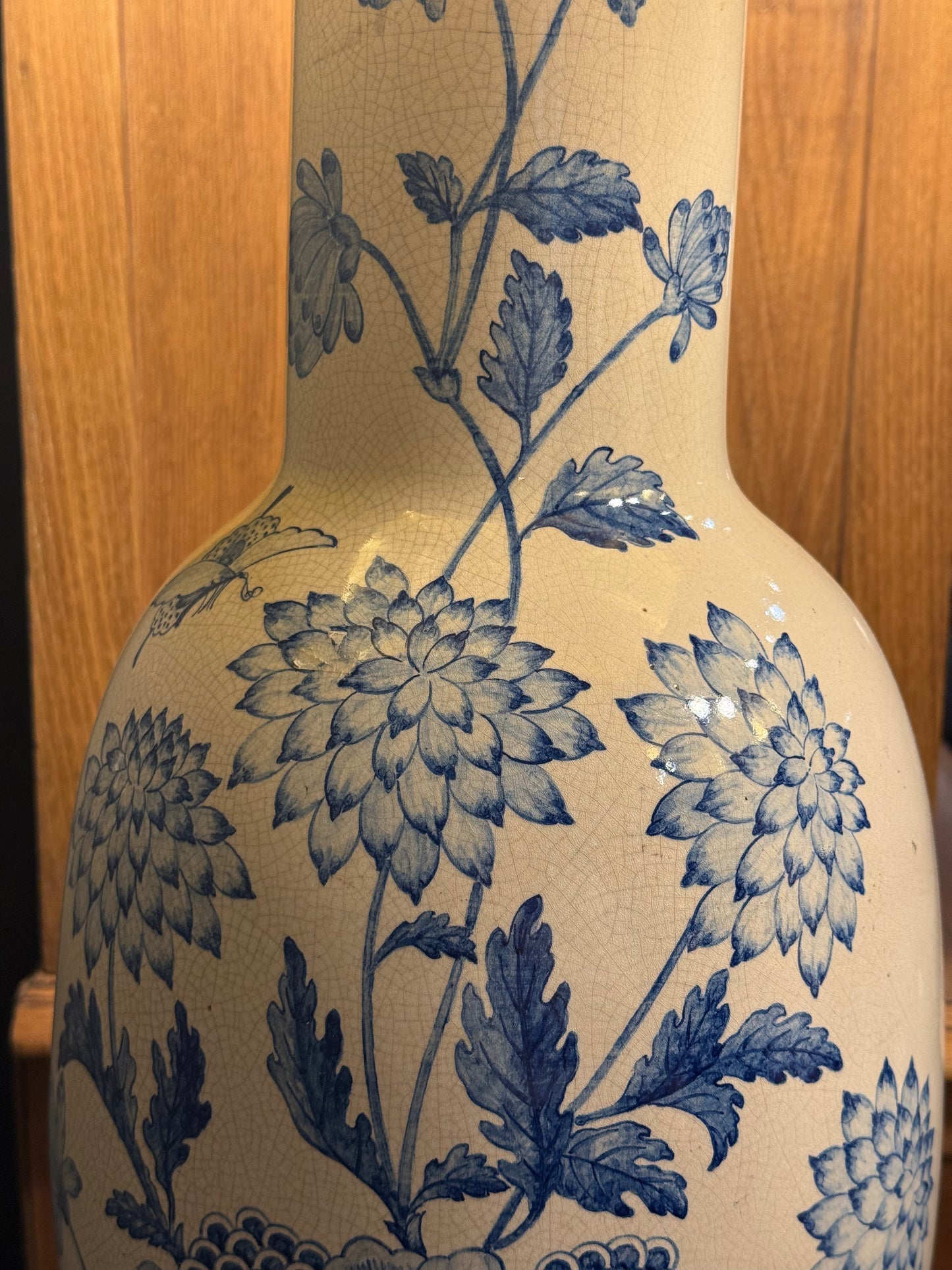Pareja de lámparas de porcelana china "Blue & White" · Finales del siglo XIX