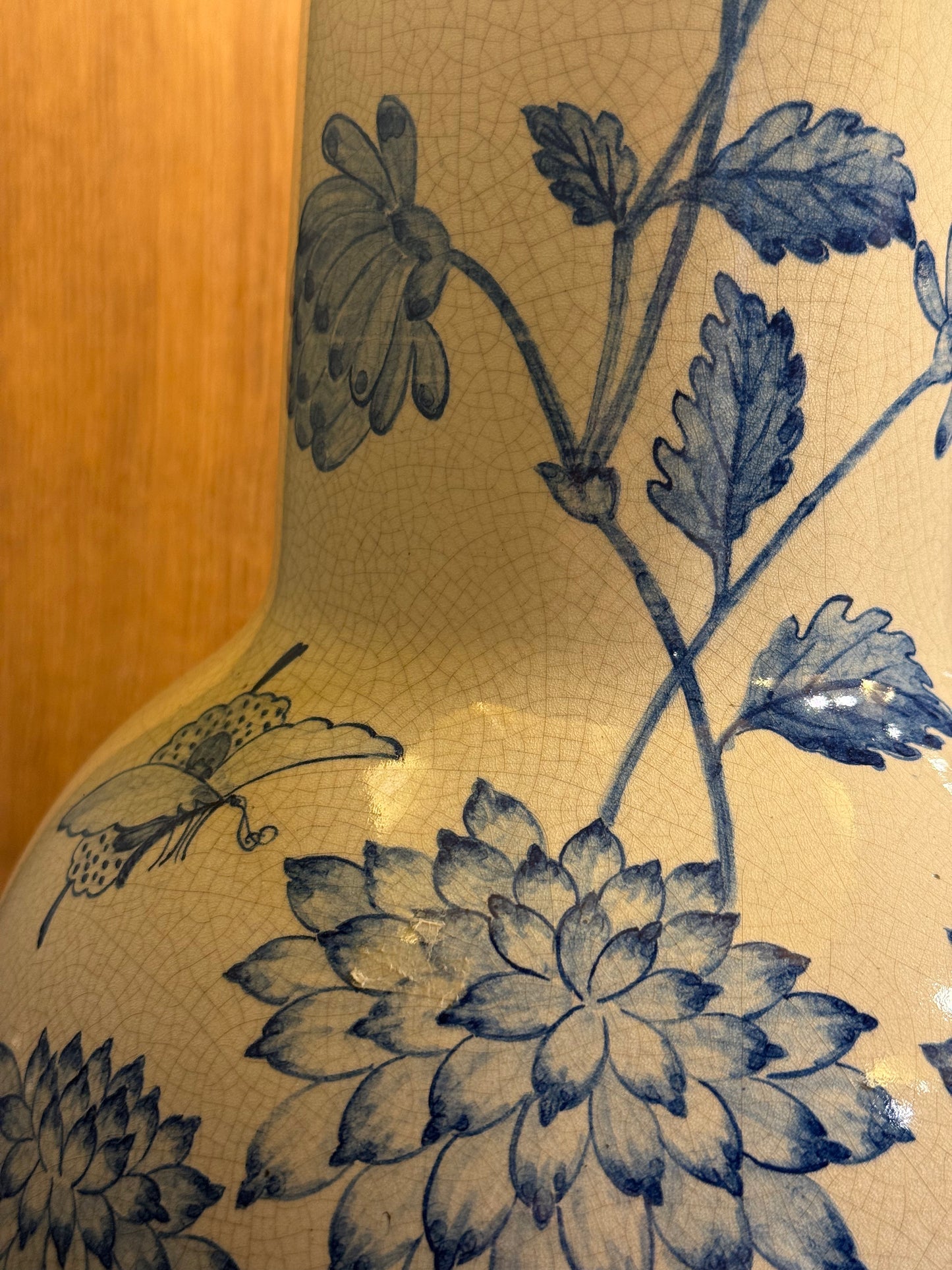 Pareja de lámparas de porcelana china "Blue & White" · Finales del siglo XIX