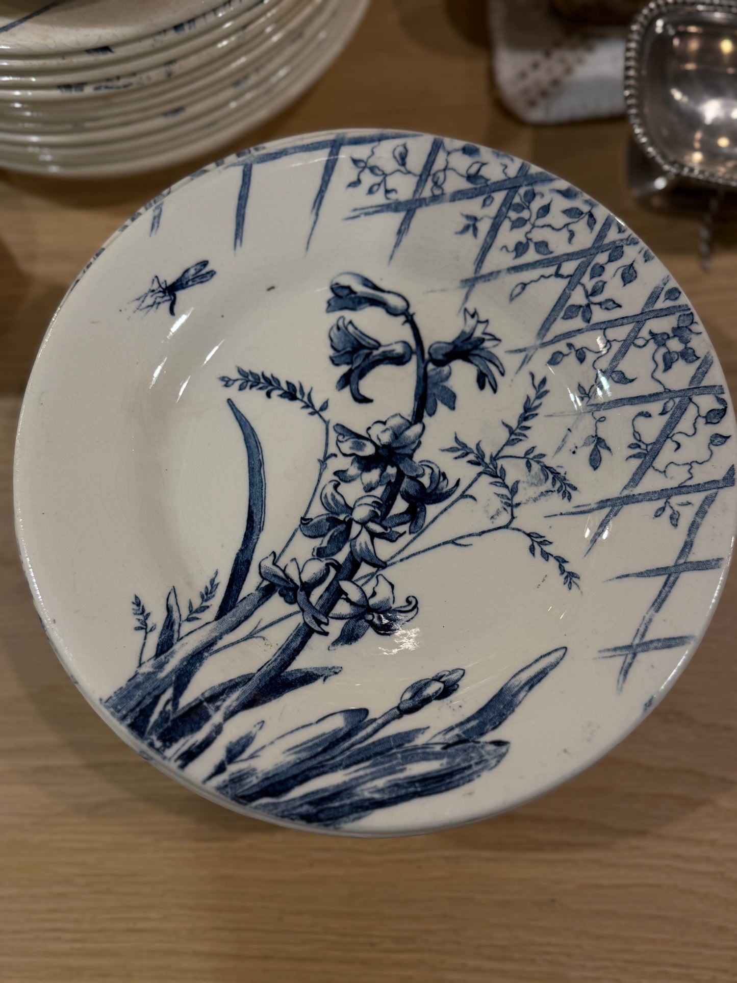 Vajilla Terre de Fer - Gien en tonos azules
