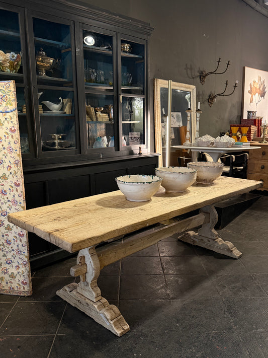 Mesa de Roble con Travesaño