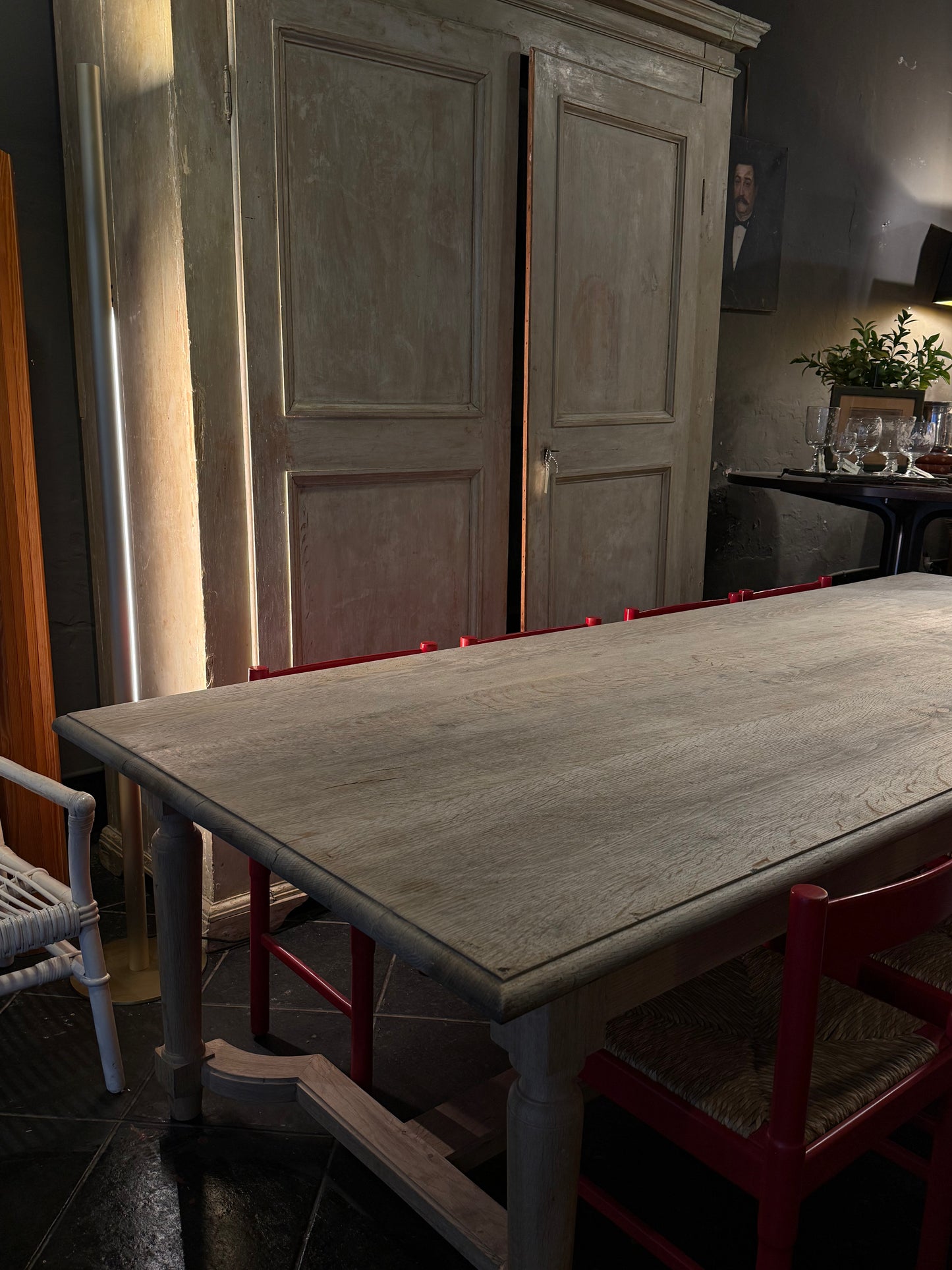 MESA A MEDIDA: Mesa de Roble XL con travesaño