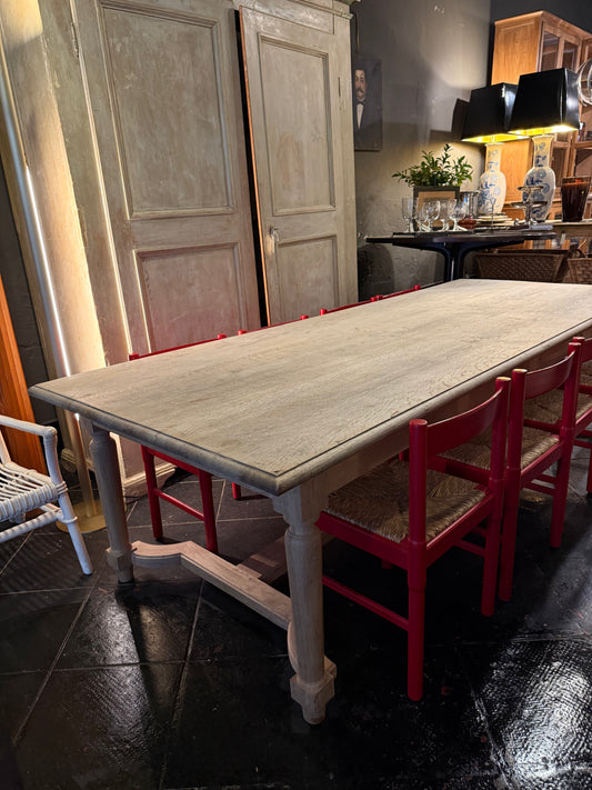 MESA A MEDIDA: Mesa de Roble XL con travesaño