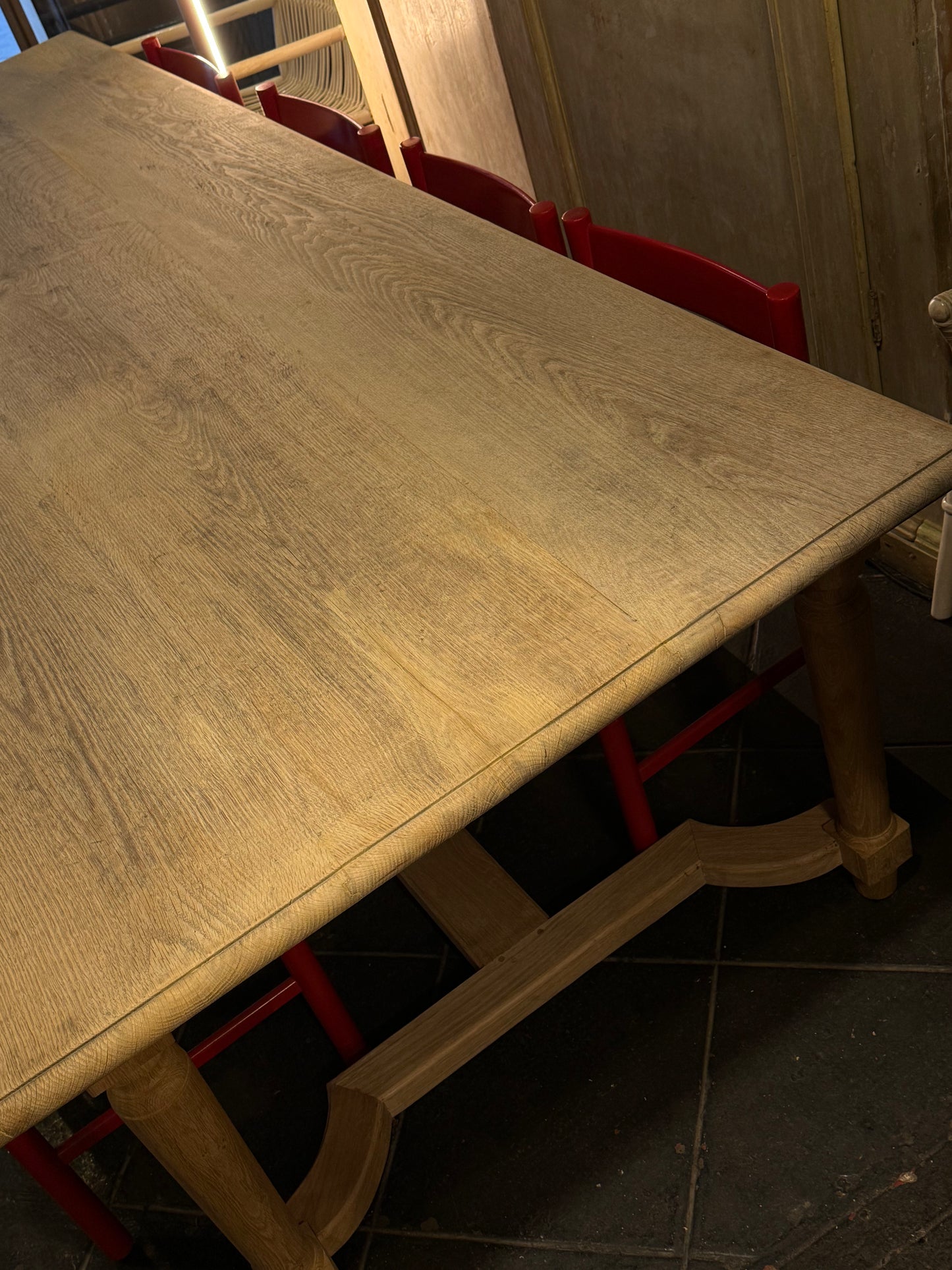 MESA A MEDIDA: Mesa de Roble XL con travesaño