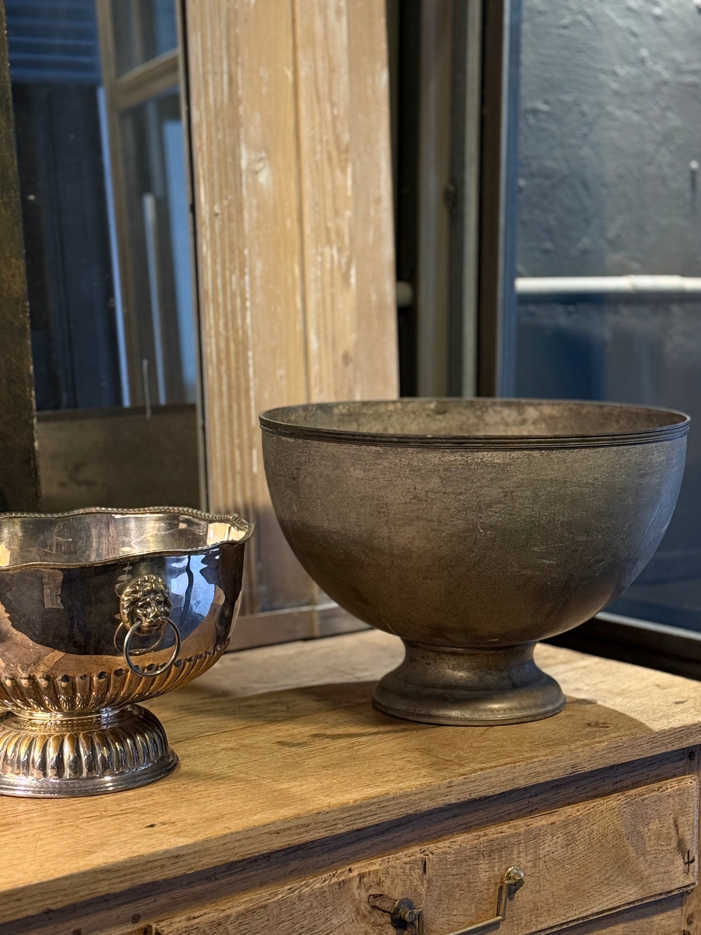 Champañera XXL de metal argenté