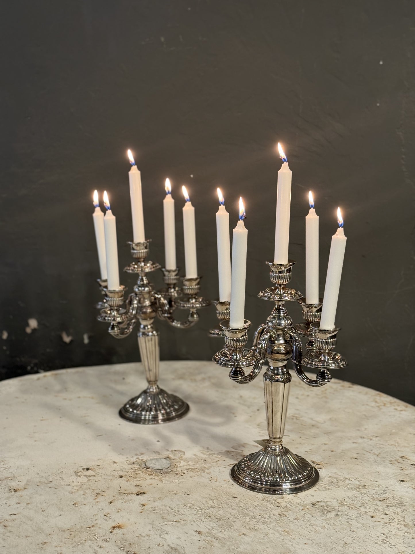 Pareja de candelabros de 5 velas