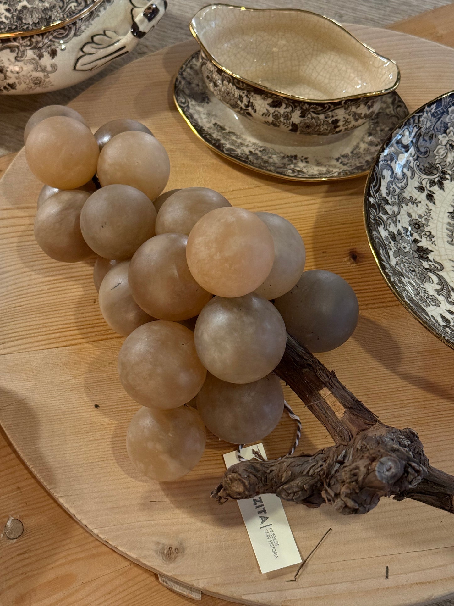 Uvas decorativas italianas de alabastro