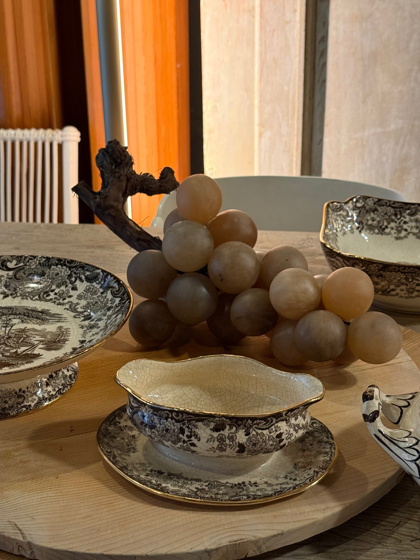 Uvas decorativas italianas de alabastro