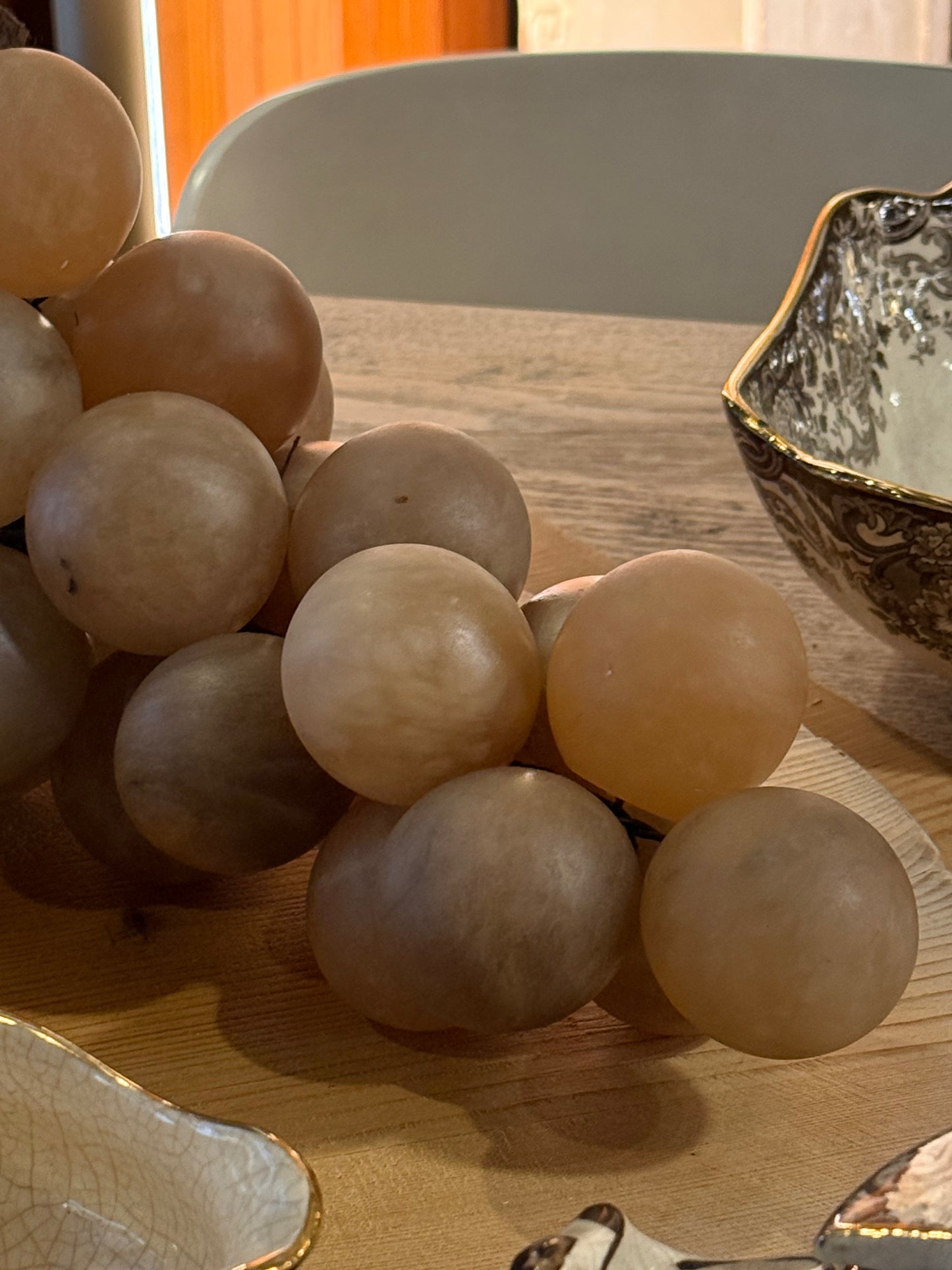 Uvas decorativas italianas de alabastro